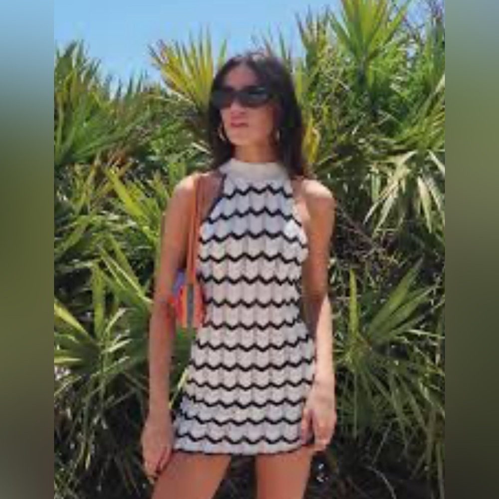 Zara Black and White Mini Dress